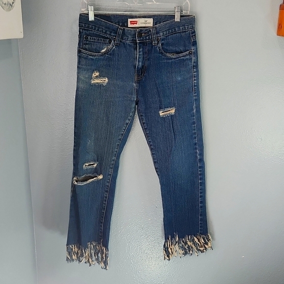 Levi's Denim - Levi's 510 Distressed Cropped Jean's